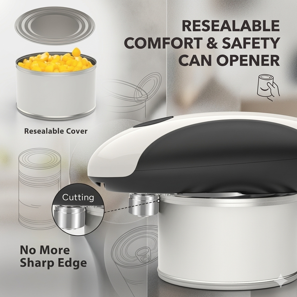 Rechargeable Electric Can Opener, E-Modest Limited. ,Rechargeable Electric Can Opener One-Touch Hands-Free Rechargeable Electric Can Opener