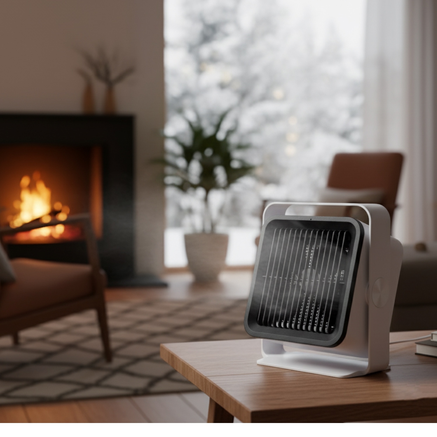 Small Electric Desk Fan Heater with 45° Adjustable Angle, PTC Personal Foot Warmer for Indoor Room & Bedroom, E-Modest Limited. ,Small Electric Desk Fan Heater with 45° Adjustable Angle, PTC Personal Foot Warmer for Indoor Room & Bedroom