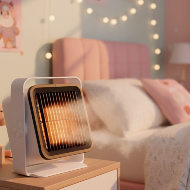 Small Electric Desk Fan Heater with 45° Adjustable Angle, PTC Personal Foot Warmer for Indoor Room & Bedroom, E-Modest Limited. ,Small Electric Desk Fan Heater with 45° Adjustable Angle, PTC Personal Foot Warmer for Indoor Room & Bedroom