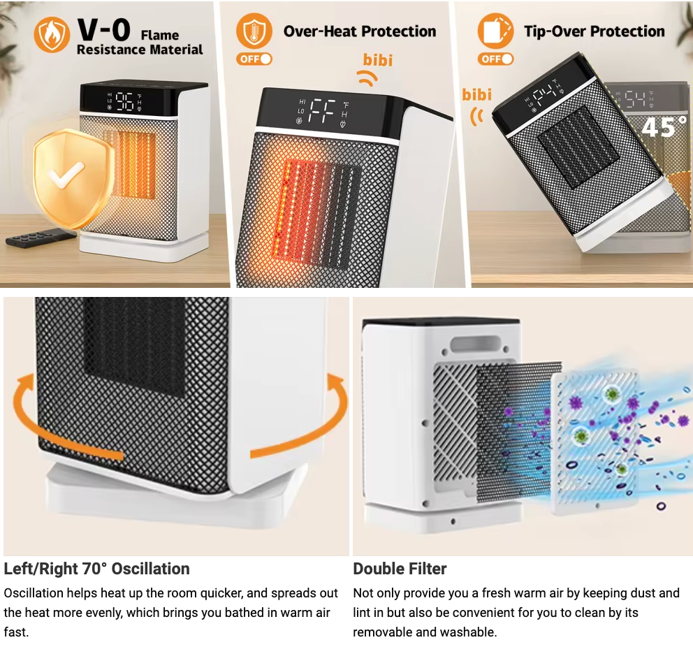 Electric Smart Ceramic Heater, E-Modest Limited. ,Electric Smart Ceramic Heater