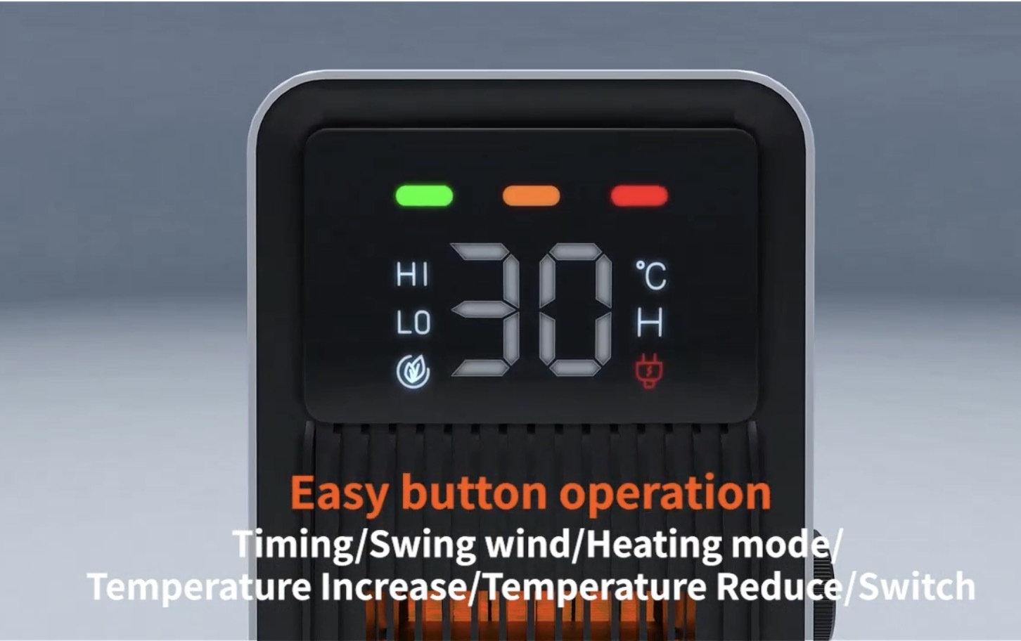 Electric Smart Ceramic Space Heater, E-Modest Limited. ,Electric Smart Ceramic Space Heater Oscillating Smart Ceramic Space Heater with Remote Control, Desktop PTC Tower Heater with LCD Temperature Display, 2-Speed Personal Quiet Table Fan Heater for Office & Home (Item HT-H3)