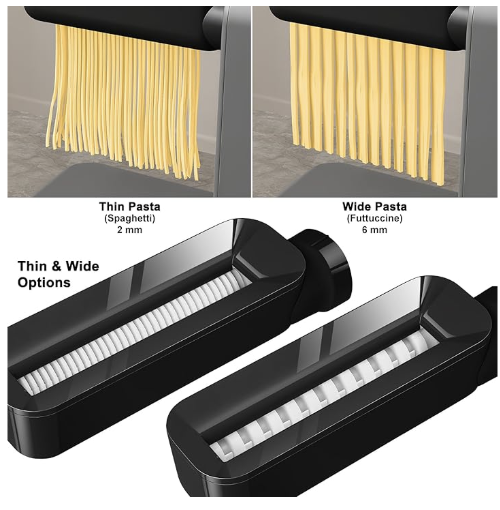 Automatic Noodle & Pasta Maker Machine, E-Modest Limited. ,Electric Pasta Machine Homemade 3-in-1 Pasta Maker Machine Includes Pasta Roller/ Spaghetti Cutter / & Fettuccine Cutter