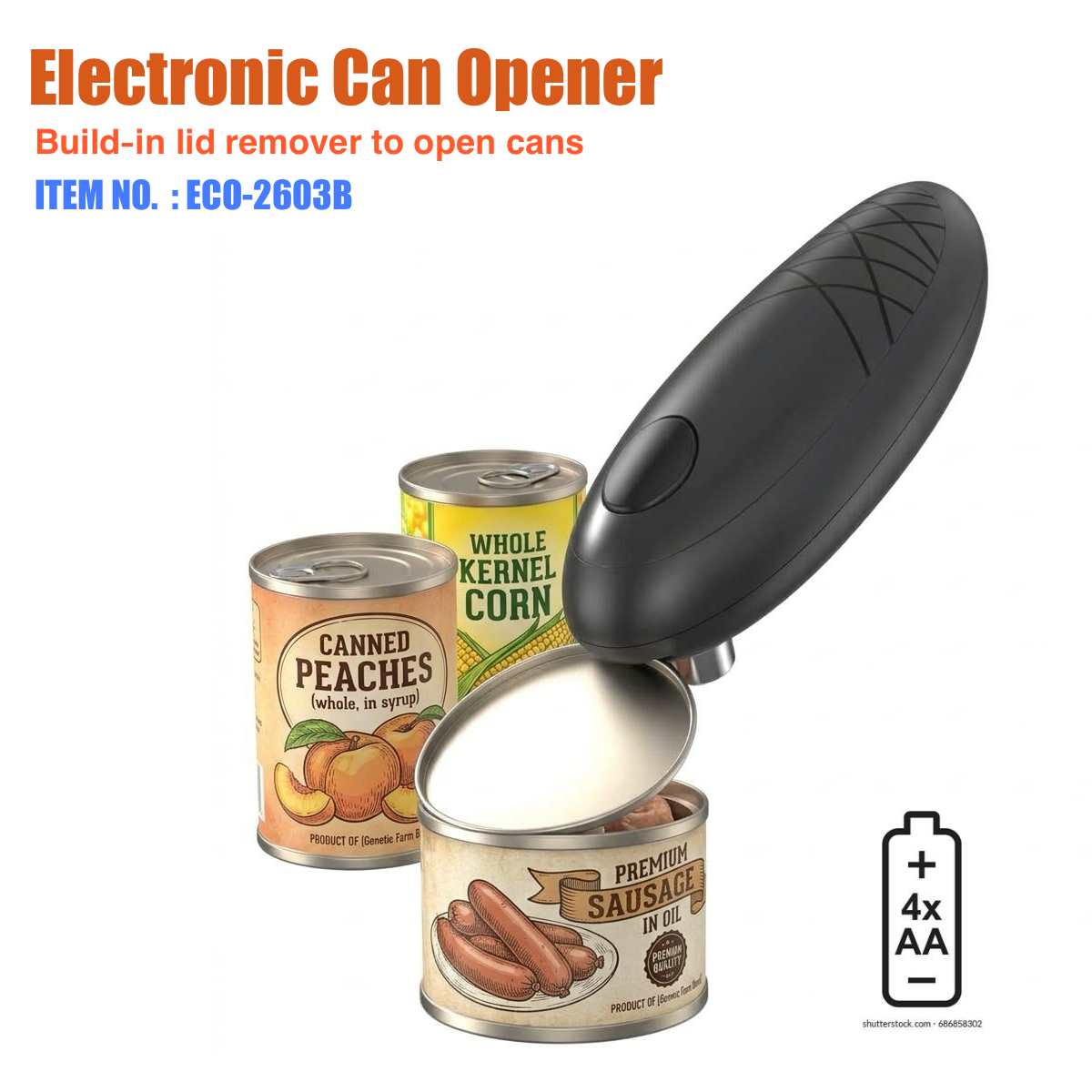 Automatic Electric Can Opener, E-Modest Limited. ,Electric Can Opener One-Touch Hands-Free Rechargeable Electric Can Opener