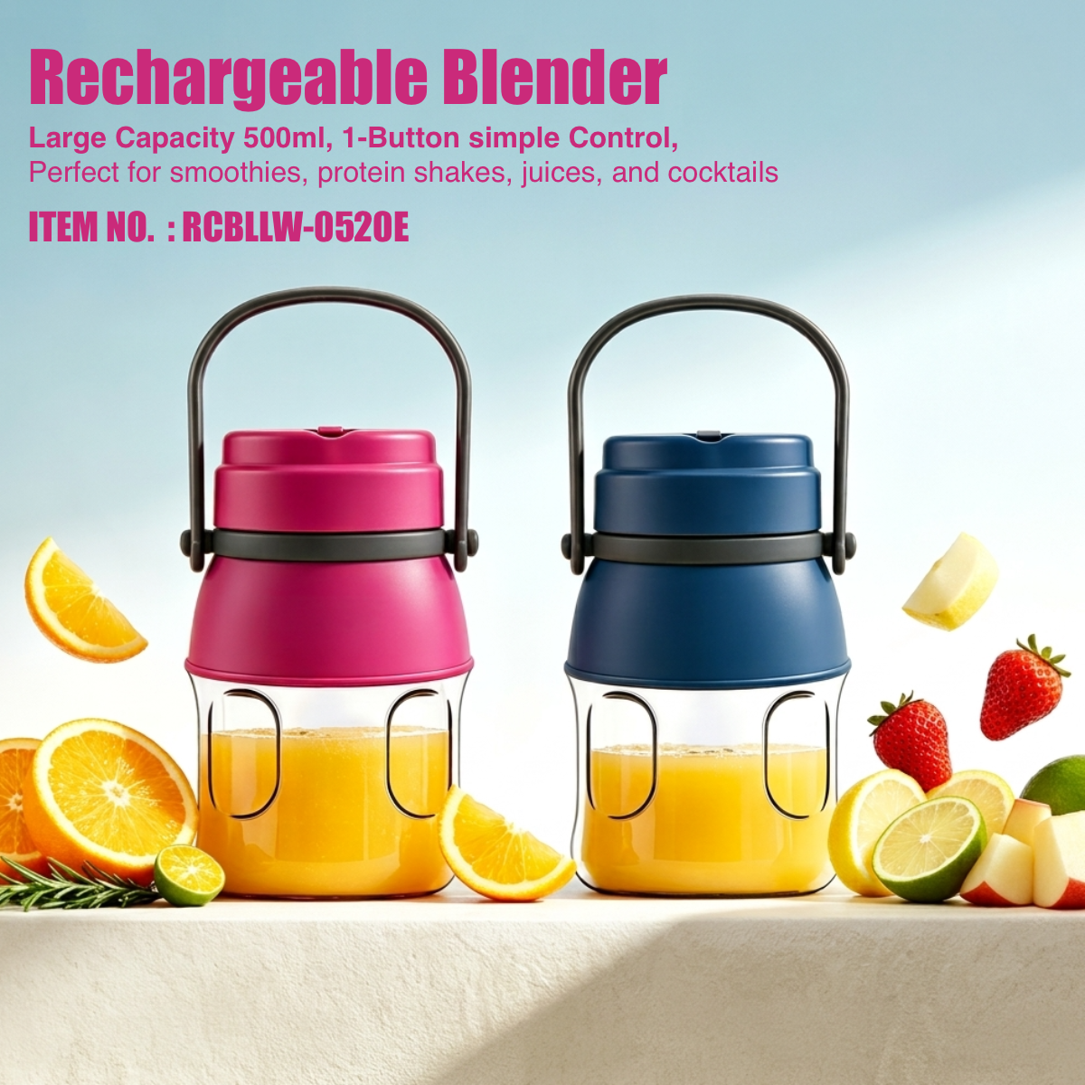 500ml Wireless Portable Blender | 7.4V Ice Crushing Juicer, E-Modest Limited. ,500ml Wireless Portable Blender Rechargeable Blender