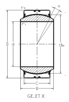 GE160ET MAINTENANCE FREE RADIAL SPHERICAL PLAIN BEARING