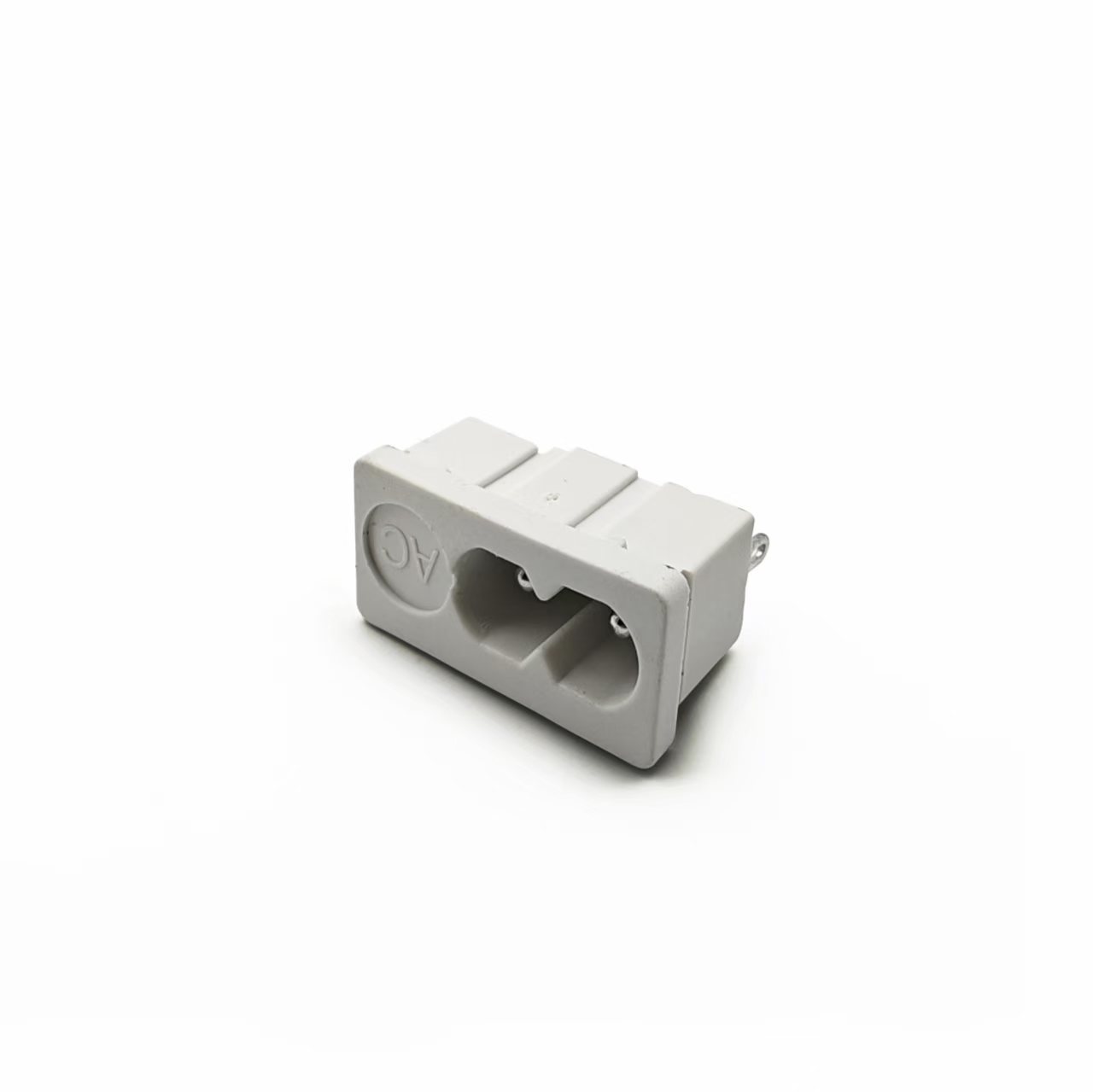 IEC C8 Figure-8 AC Power Socket (White Version),JCT Connector LTD,IEC C8 Figure-8 AC Power Socket (White Version)