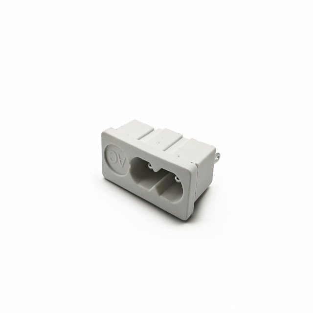 IEC C8 Figure-8 AC Power Socket (White Version),JCT Connector LTD,IEC C8 Figure-8 AC Power Socket (White Version)