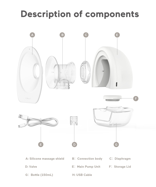 AOV6853 Wearable Breast Pump