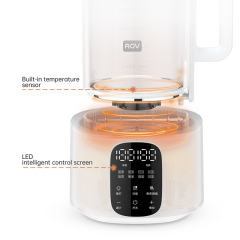 AOV Custom Household Portable Baby Milk Bottle Warmer Electric Multi-function Fast Boil Kettle 1.2L Glass+Stainless Steel PP EU