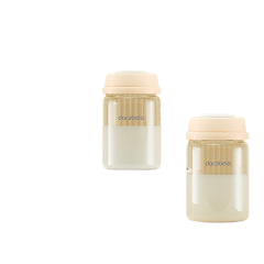 Dorabela Silicon Breast Milk Storage Bottle with Variable Flow PVC Free Wide Mouth Handle for 1-2 Years
