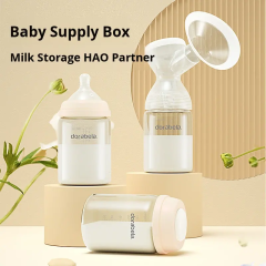 Dorabela Silicon Breast Milk Storage Bottle with Variable Flow PVC Free Wide Mouth Handle for 1-2 Years