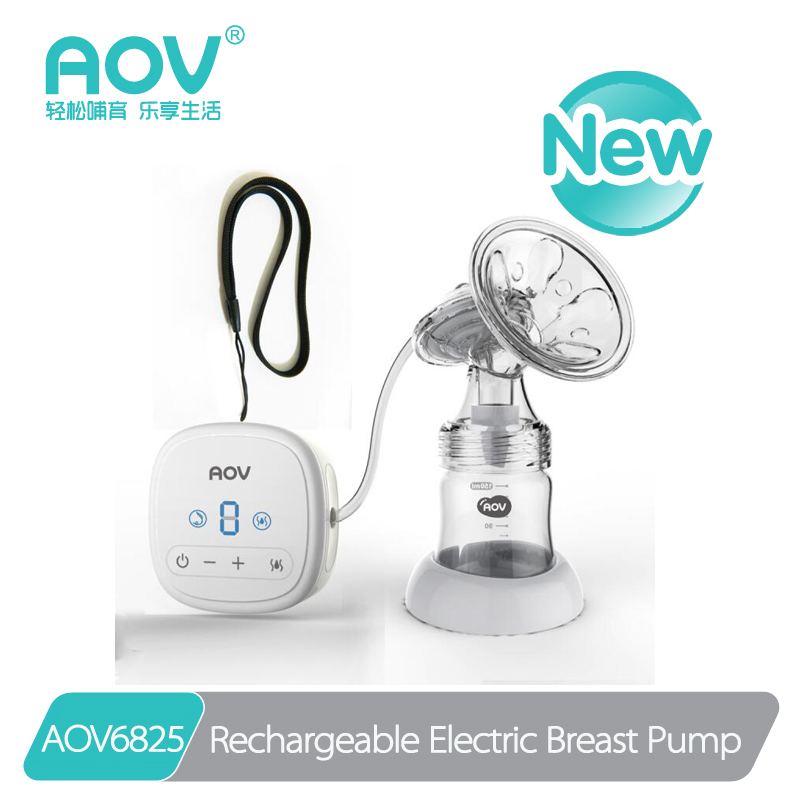 AOV Custom Double Electric Hands-Free Smart Portable Baby Milk for CE Certification PP Silicon BPA Free 150ml Capacity Variable