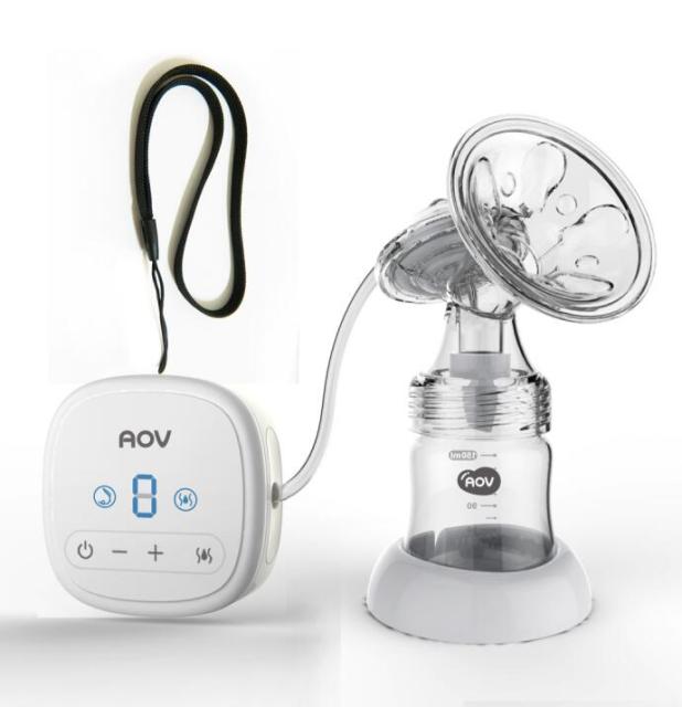 AOV Custom Double Electric Hands-Free Smart Portable Baby Milk for CE Certification PP Silicon BPA Free 150ml Capacity Variable