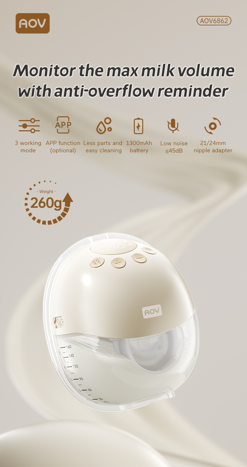 Single Electric Lactating BPA Free Small Baby Silicone Wireless Wearable PP Material Latex Free Variable Flow