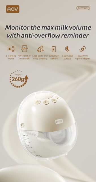 Single Electric Lactating BPA Free Small Baby Silicone Wireless Wearable PP Material Latex Free Variable Flow