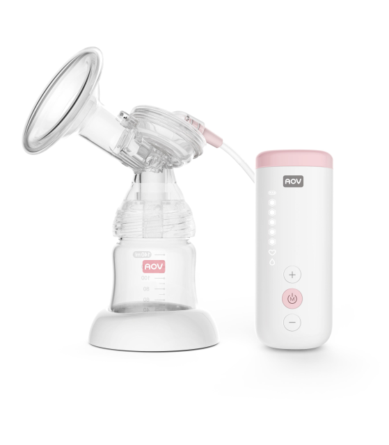 AOV Custom Mini Portable Lithium Battery Electric Baby Milk Breast Pump Hands Free