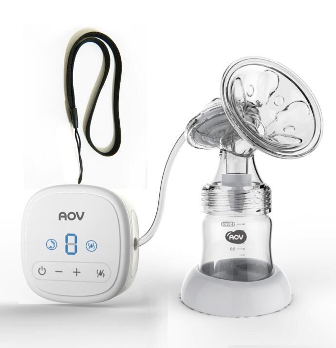 AOV Custom Double Electric Hands Free Portable Breast Pump, CE Certified, PP Silicone BPA Free, 150ml, Variable Suction Modes
