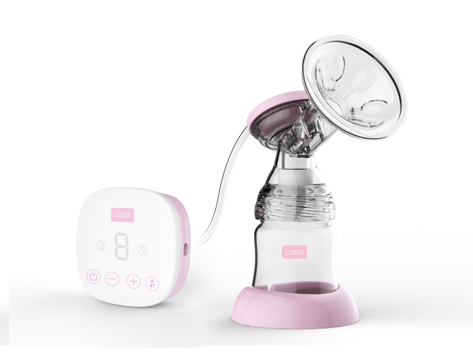 AOV Custom Double Electric Hands Free Portable Breast Pump, CE Certified, PP Silicone BPA Free, 150ml, Variable Suction Modes