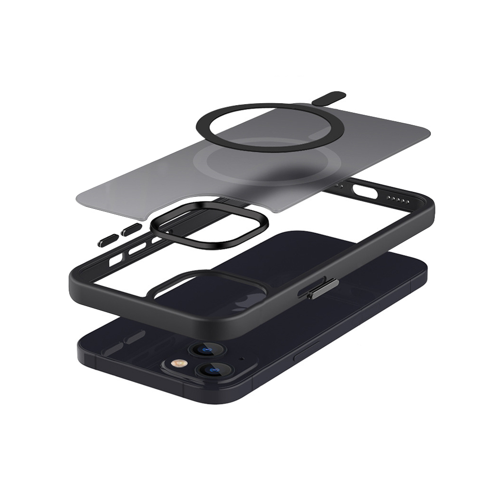 iPhone PC+TPU Magnetic Matte full covered coating Phone Case Manufacturer