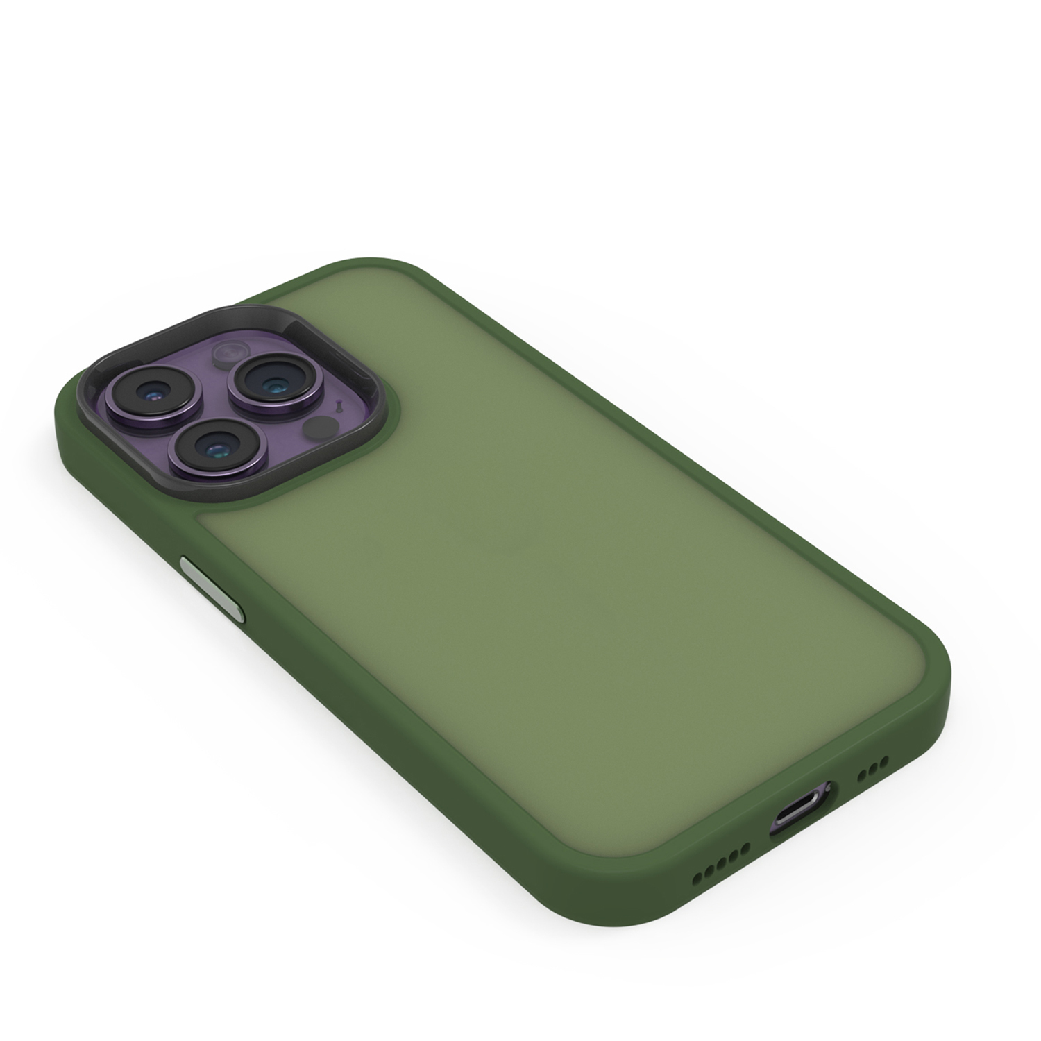iPhone15pro PC+TPU Frosted semi-transparent Phone Case Manufacturer