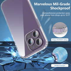 iPhone15pro PC+TPU Clear Phone Case Manufacturer