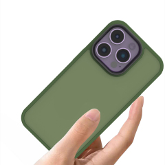 iPhone15pro PC+TPU Frosted semi-transparent Phone Case Manufacturer