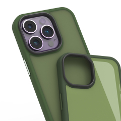 iPhone15pro PC+TPU Frosted semi-transparent Phone Case Manufacturer