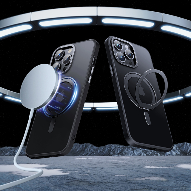iPhone Rotating Stand Magnetic Frosted Phone Case Manufacturer