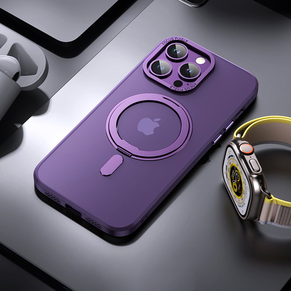 iPhone Rotating Stand Magnetic Frosted Phone Case Manufacturer