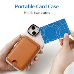 PU Leather Phone Stand with foldable Magnetic Card Holder Manufacturer