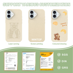 100% biodegradable straw iPhone Case Manufacturer