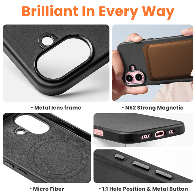 PU Leather iPhone16 Phone Case Manufacturer