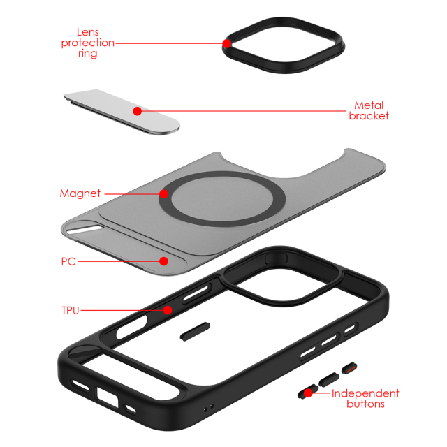 iPhone 14 15 16 pro max magsafe stand Phone Case Manufacturer