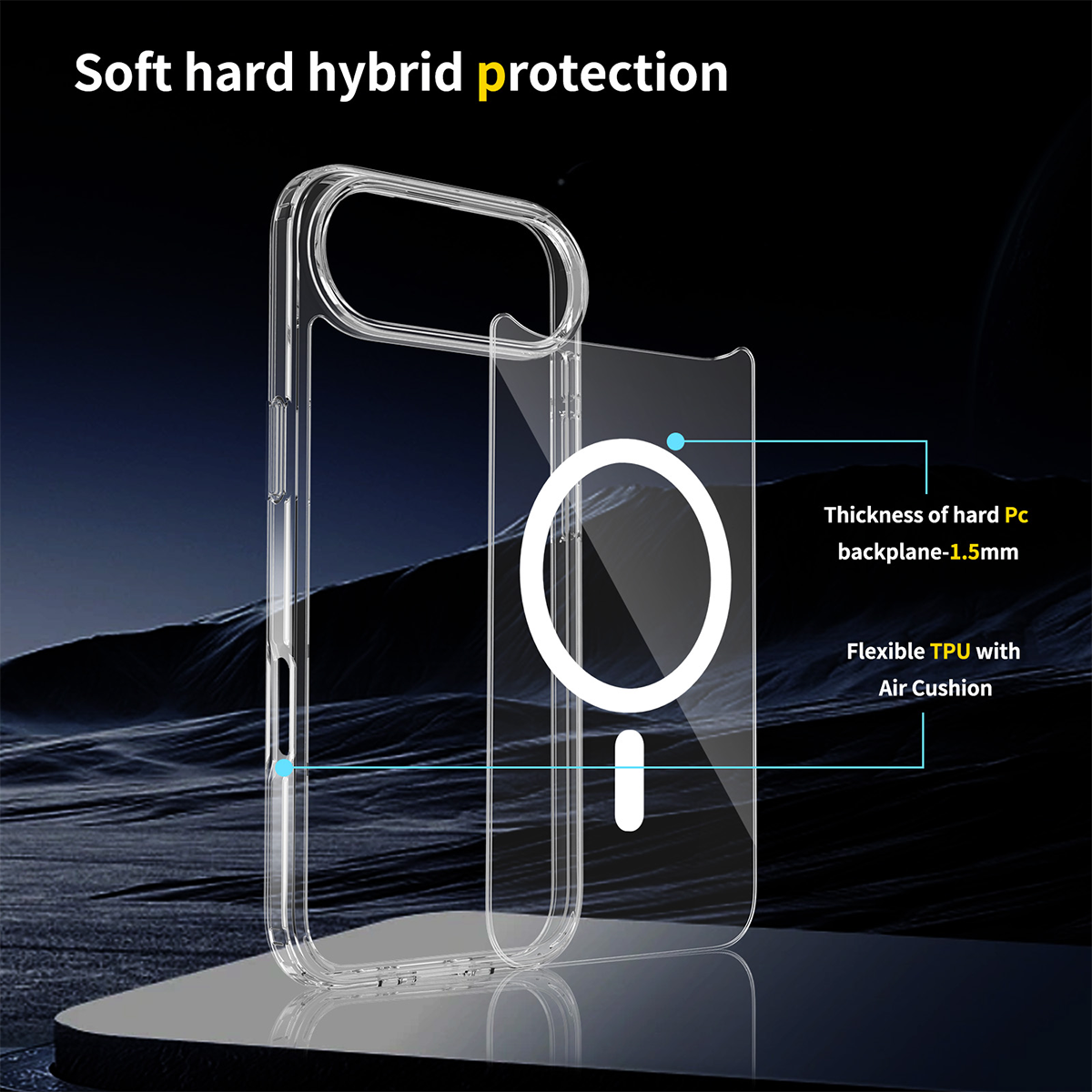 iPhone 17 14 15 16 air pro max PC TPU Clear Phone Case Manufacturer
