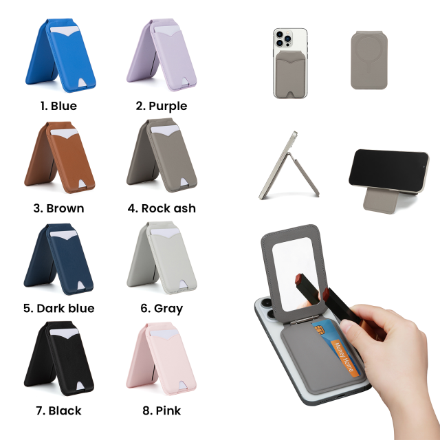 New Design Leather Card Wallet Magnetic Phone case Card Holder with Stand Credit Card Holder for iPhone 17/16/15/14 Pro Max Series