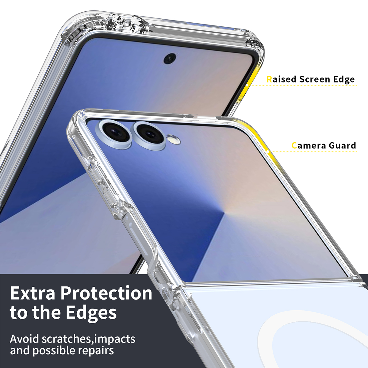 Samsung Flip 7 6 5 4 Clear PC TPU Phone Case Manufacturer
