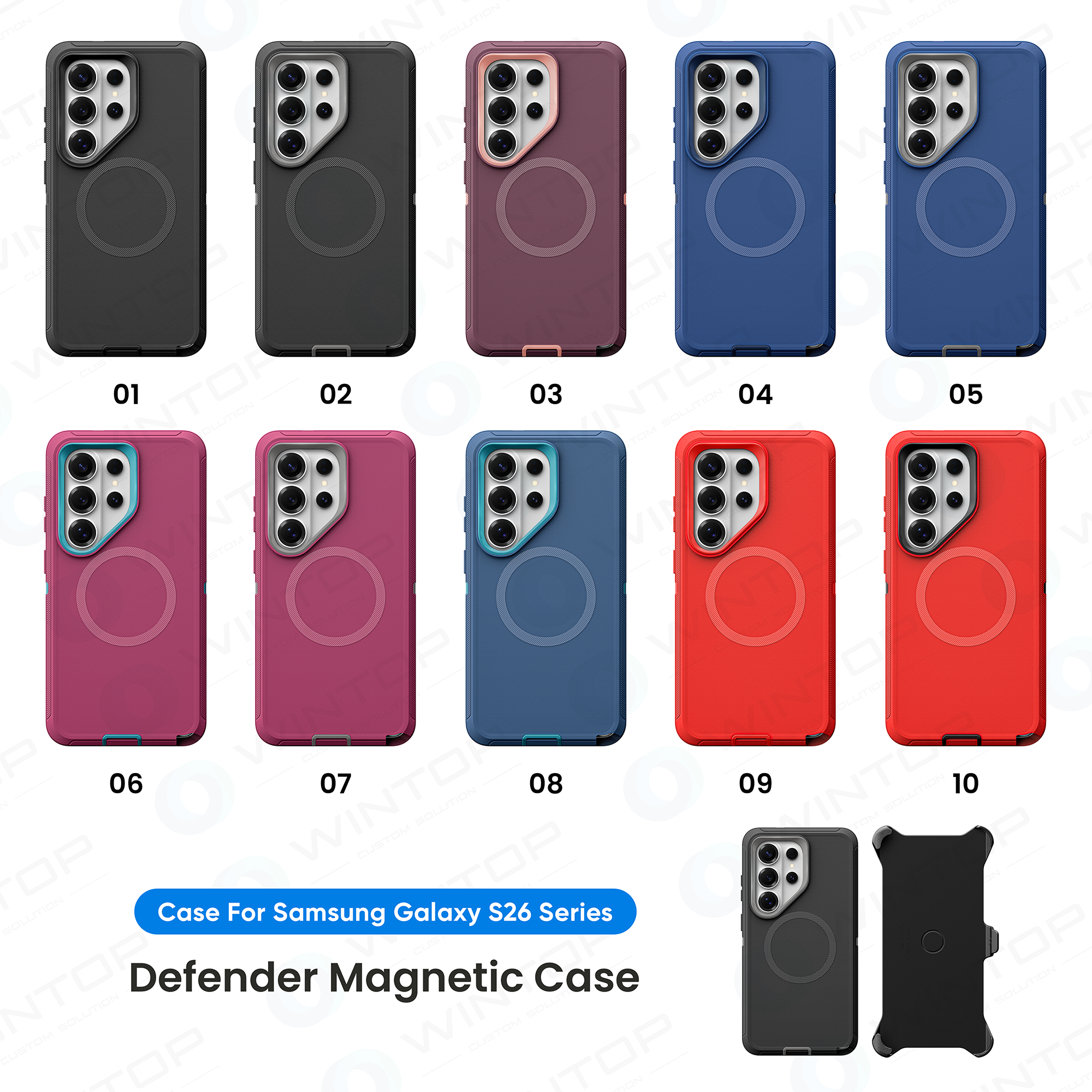 For Samsung S26 Series Defender Magnetic Case