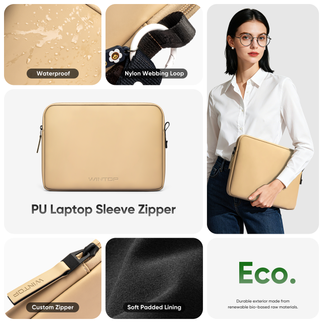 PU Laptop Sleeve With Zipper