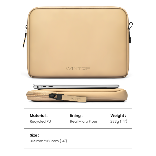 PU Laptop Sleeve With Zipper
