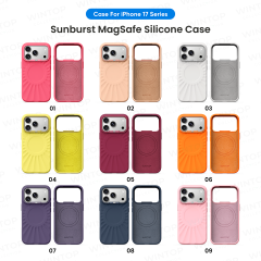 For iPhone 18 Series Sunburst MagSafe Silicone Case