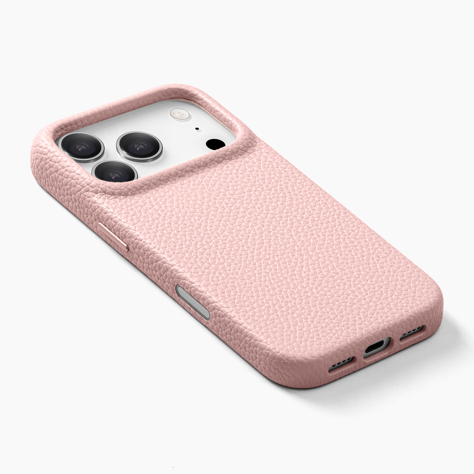 For iPhone 18 Series PU Pebble Grain Leather Case