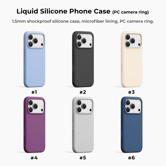 For iPhone 18 Series Liquid Silicone Phone Case（PC camera ring）