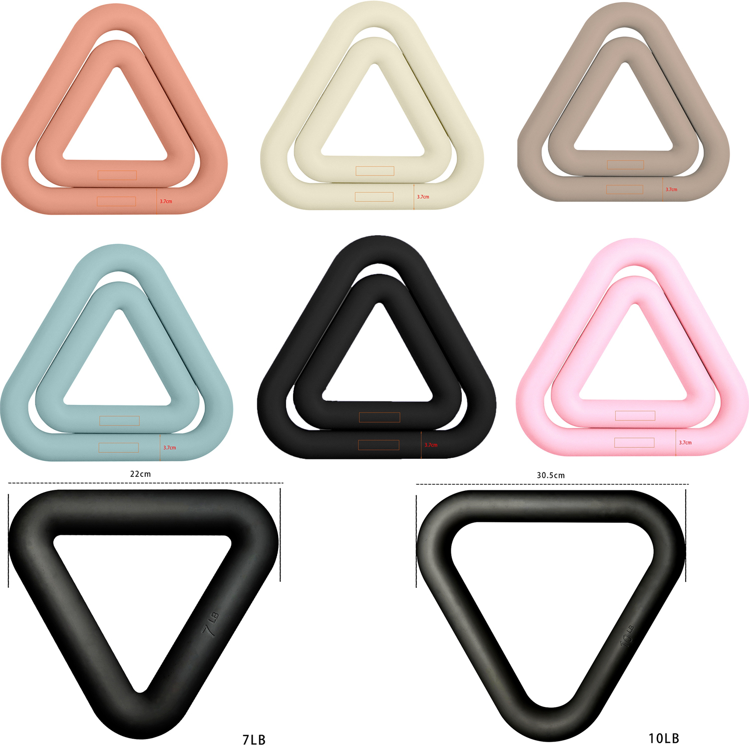 Silicone triangular weighted ring with comfortable grip, portable strength training,MY SHOP,Silicone triangular weighted ring with comfortable grip, portable strength training