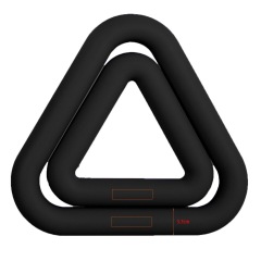 Silicone triangular weighted ring with comfortable grip, portable strength training,MY SHOP,Silicone triangular weighted ring with comfortable grip, portable strength training