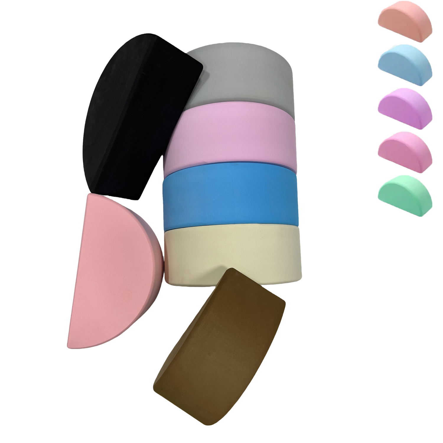 Premium EVA Foam Yoga Blocks - Customizable Half-Moon & Wedge Design,MY SHOP,Premium EVA Foam Yoga Blocks - Customizable Half-Moon & Wedge Design