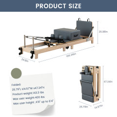 Usa Warehouse Local Stock Classical Design Adjustable Wholesale Sliding Oak Foldable Pilates Reformer Bed