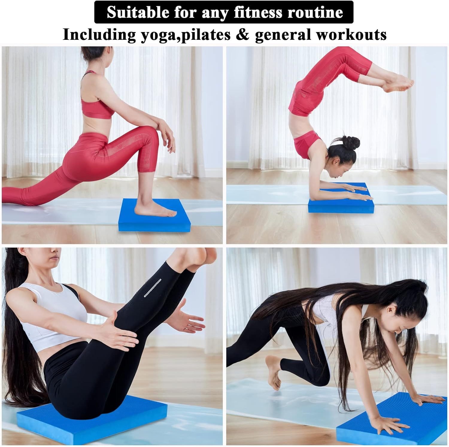 Wholesale Gym Fitness Therapy Training Cushion Non-Slip Hardness Balance TPE Pad Yoga Mat