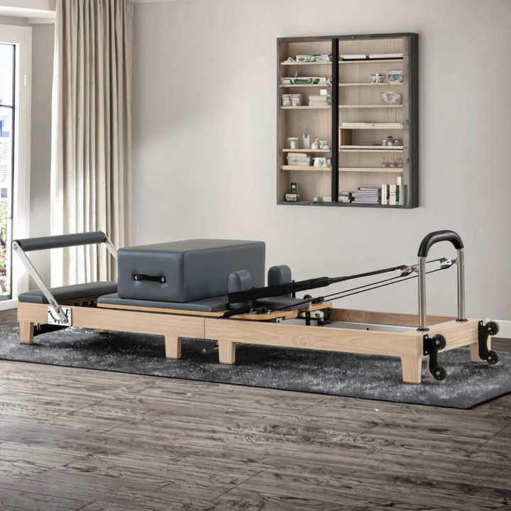 Usa Warehouse Local Stock Classical Design Adjustable Wholesale Sliding Oak Foldable Pilates Reformer Bed