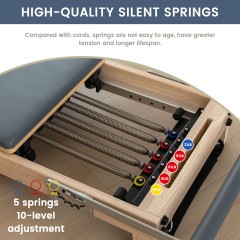 Usa Warehouse Local Stock Classical Design Adjustable Wholesale Sliding Oak Foldable Pilates Reformer Bed