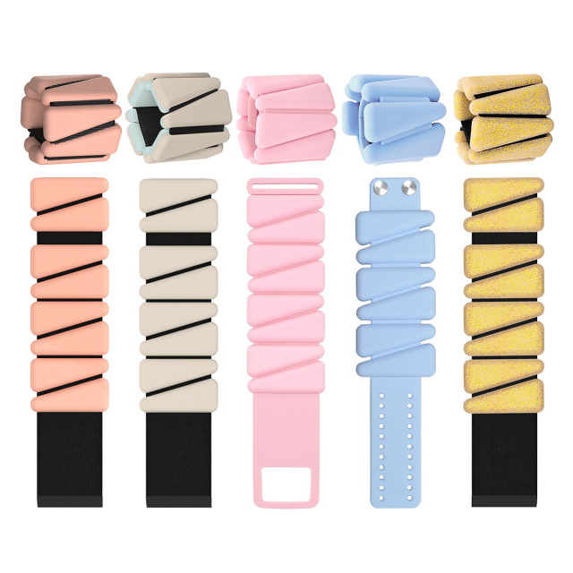 4lb Adjustable Strength Silicone Triangle Strap Ankle Wrist Weights Bracelet for Gym Pilates Home Use,MY SHOP,4lb Adjustable Strength Silicone Triangle Strap Ankle Wrist Weights Bracelet for Gym Pilates Home Use